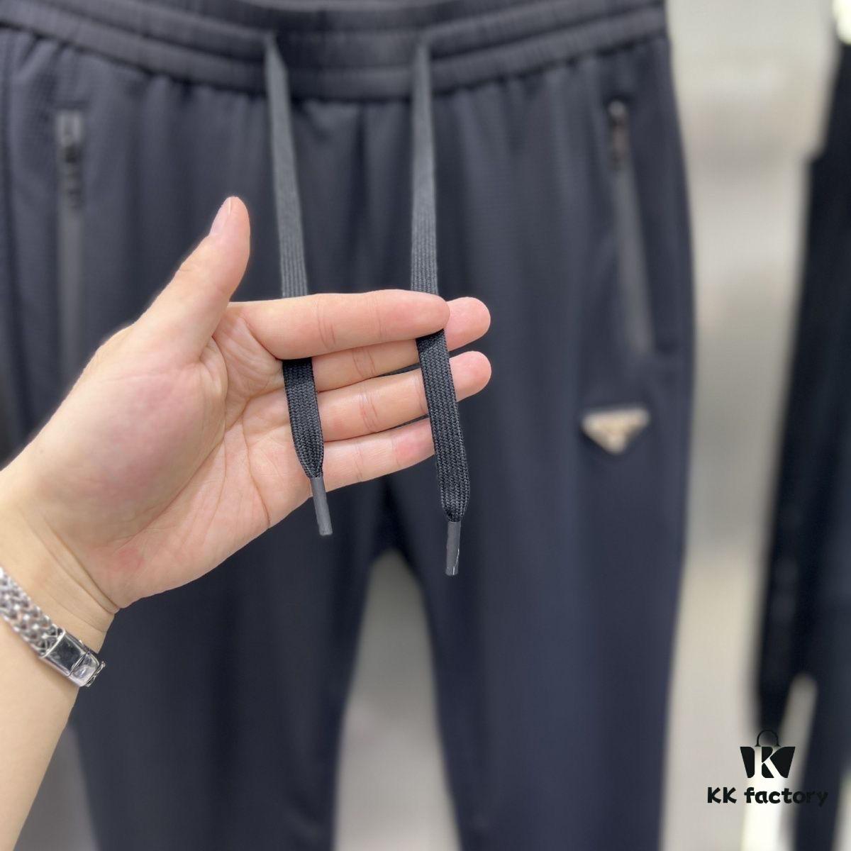 New PRADA 23SS Men's and Women's Summer Casual Pants, Ultra-Lightweight Quick-Dry Breathable Trousers