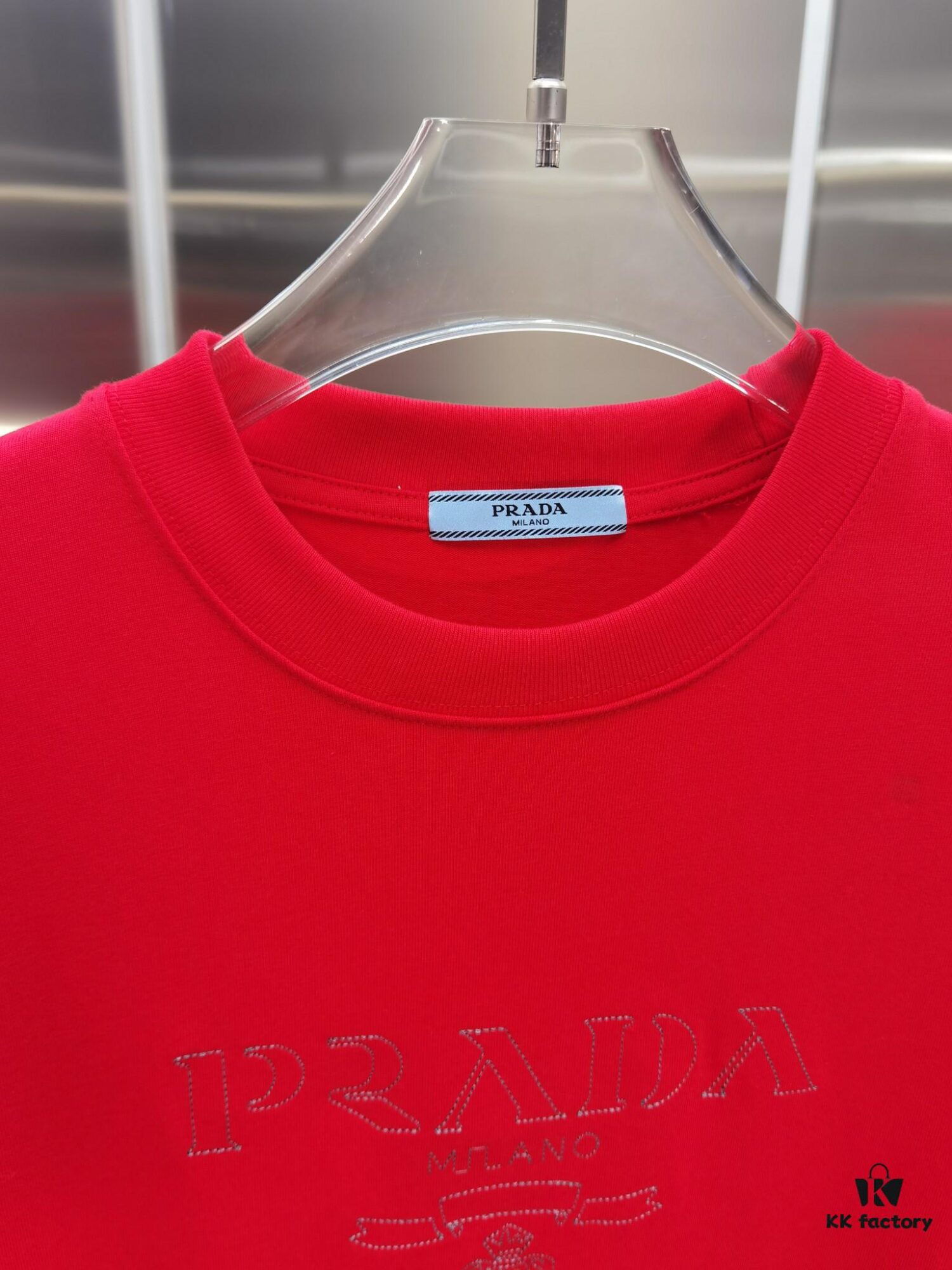 PR*DA Embroidered Premium Version Short Sleeve T-Shirt (Unisex) in Black, White, Red, Grey