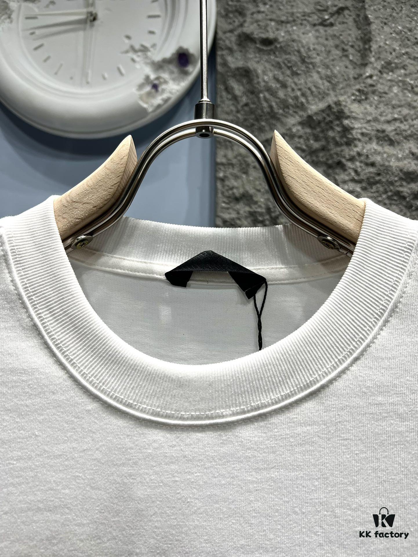 PRADA* Prada Jacquard Embroidery Large Logo Short Sleeve T-Shirt