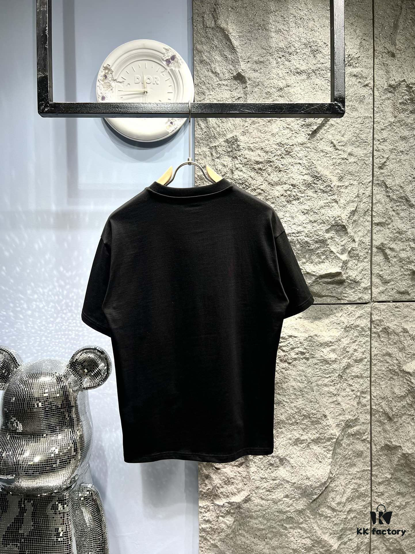 PRADA - Jacquard Embroidered Logo Short Sleeve T-Shirt