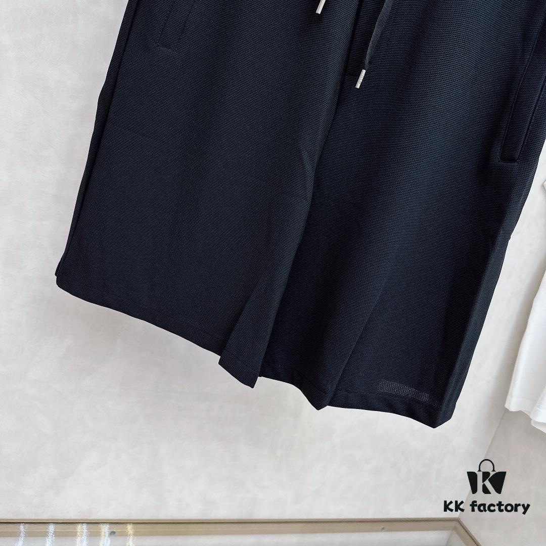 PRADA Waffle-Knit Zipper Shorts