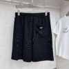 PRADA Waffle-Knit Zipper Shorts
