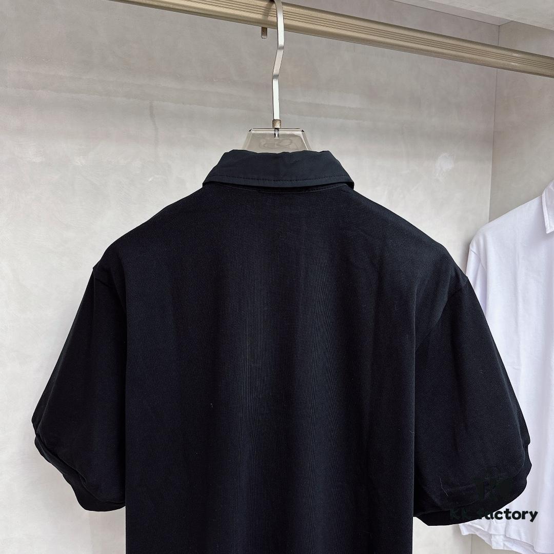 Prada Embroidered Collar Polo Shirt