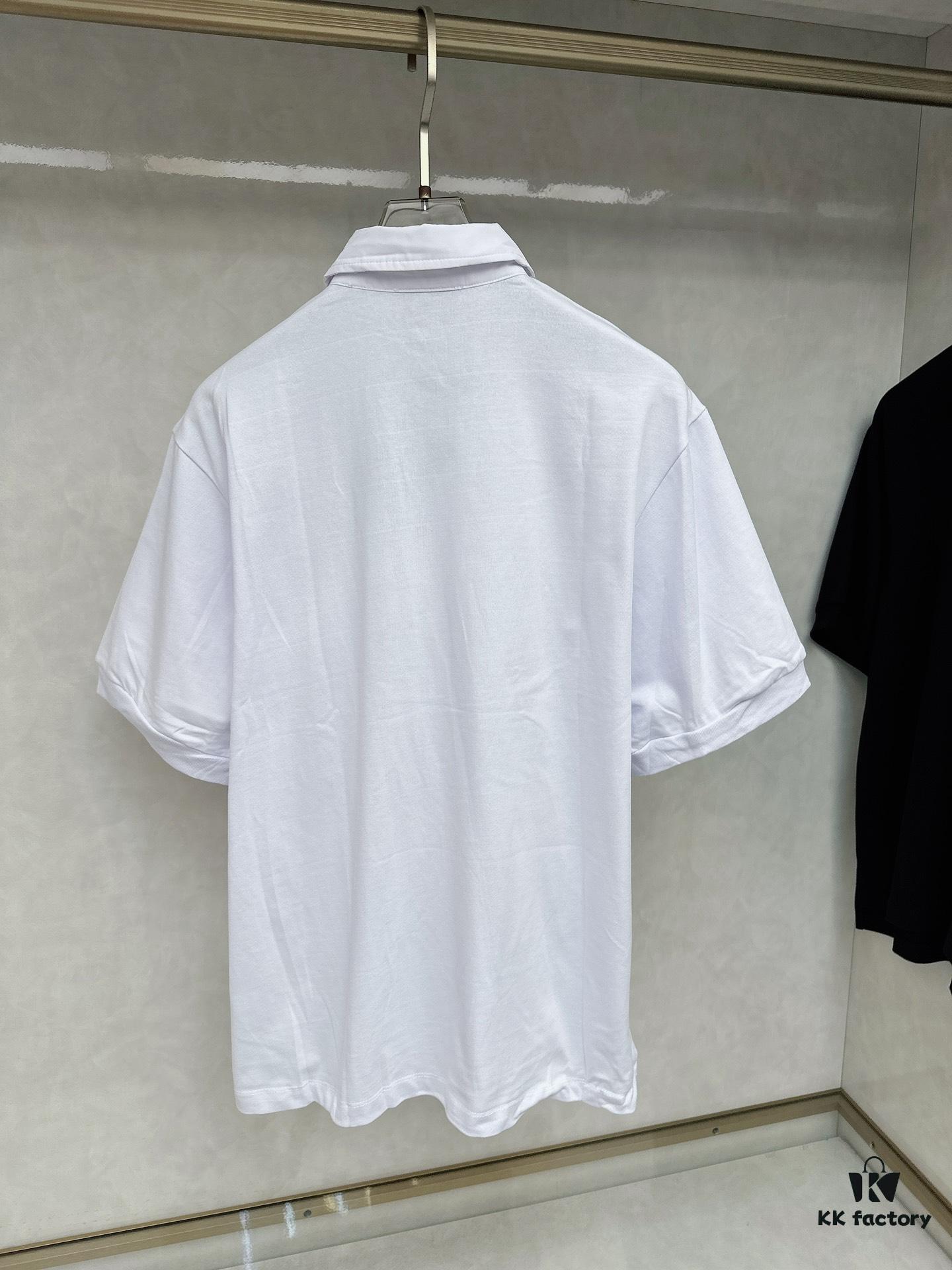 Prada Embroidered Collar Polo Shirt