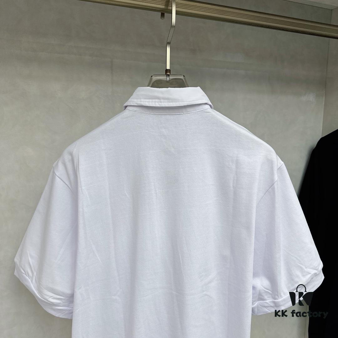 Prada Embroidered Collar Polo Shirt