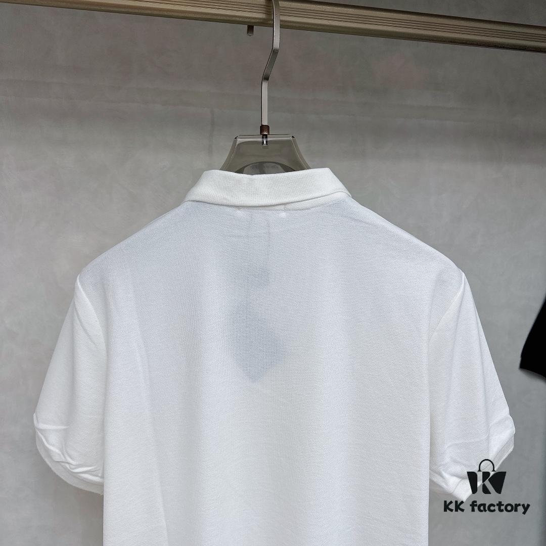 PRADA Original Design Premium Polo Shirt with Pocket Steel Logo