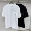 Prada Prada Front Zipper Pocket Short Sleeve T-Shirt