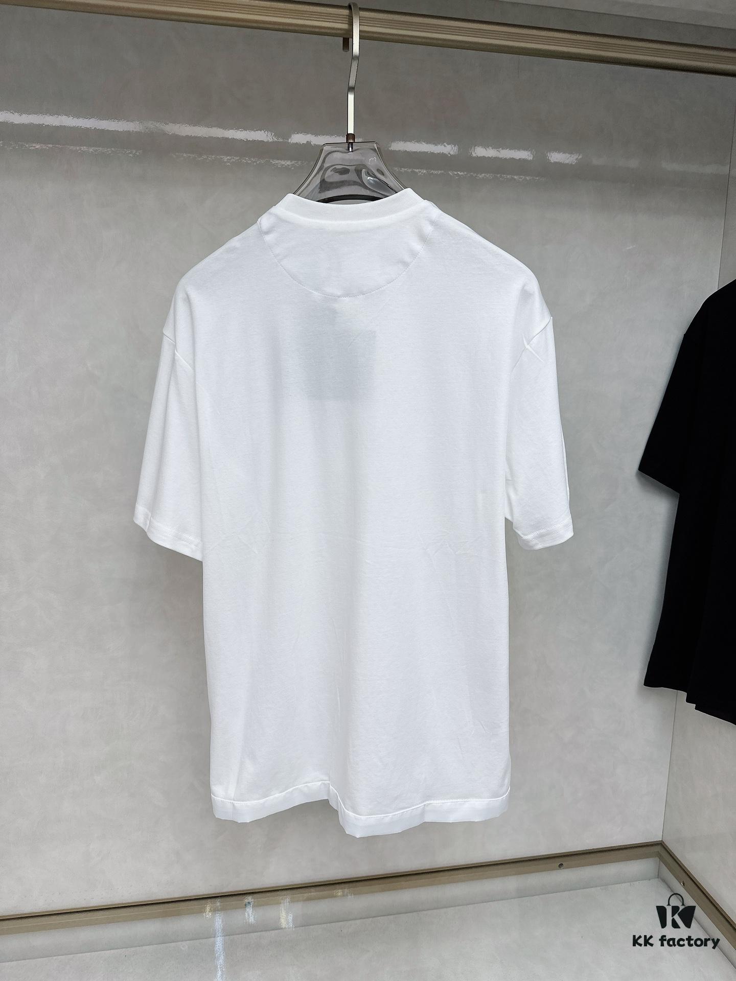 Prada Prada Front Zipper Pocket Short Sleeve T-Shirt