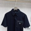 Prada Triangle Logo Zipper Pocket Polo Shirt