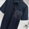 Prada Triangle Logo Zipper Pocket Polo Shirt