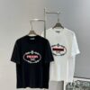 Prada New 2025 Unisex T-Shirt – Basic Style with Premium Embroidered Logo, Heavyweight 280g Soft Cotton, Relaxed Fit