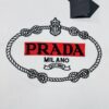 Prada New 2025 Unisex T-Shirt – Basic Style with Premium Embroidered Logo, Heavyweight 280g Soft Cotton, Relaxed Fit