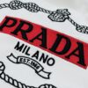 Prada New 2025 Unisex T-Shirt – Basic Style with Premium Embroidered Logo, Heavyweight 280g Soft Cotton, Relaxed Fit
