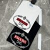 Prada New 2025 Unisex T-Shirt – Basic Style with Premium Embroidered Logo, Heavyweight 280g Soft Cotton, Relaxed Fit