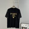 Prada New Arrival 2025 T-Shirt, Unisex Design, Premium Heavy Embroidery with Alphabetic Pattern, 280g High-Quality Soft Cotton, Loose Fit, Ideal for Everyday Wear