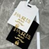 Prada New Arrival 2025 T-Shirt, Unisex Design, Premium Heavy Embroidery with Alphabetic Pattern, 280g High-Quality Soft Cotton, Loose Fit, Ideal for Everyday Wear