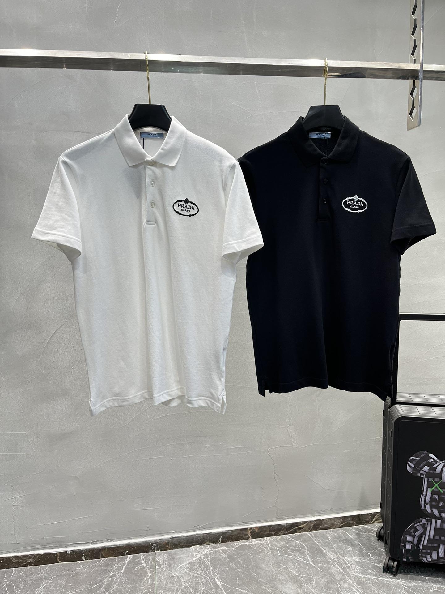 PRADA 2025S New Arrival Recommended Classic Embroidered Polo Shirt