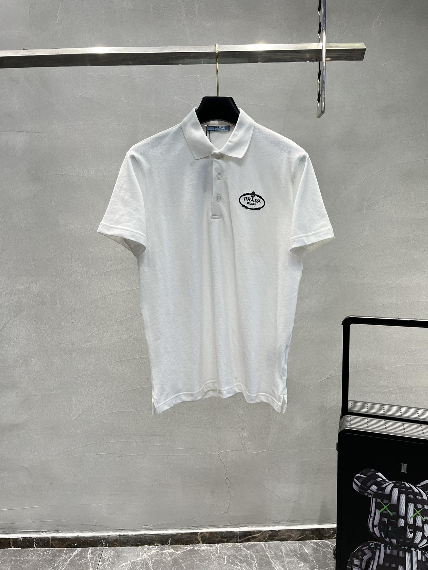 PRADA 2025S New Arrival Recommended Classic Embroidered Polo Shirt