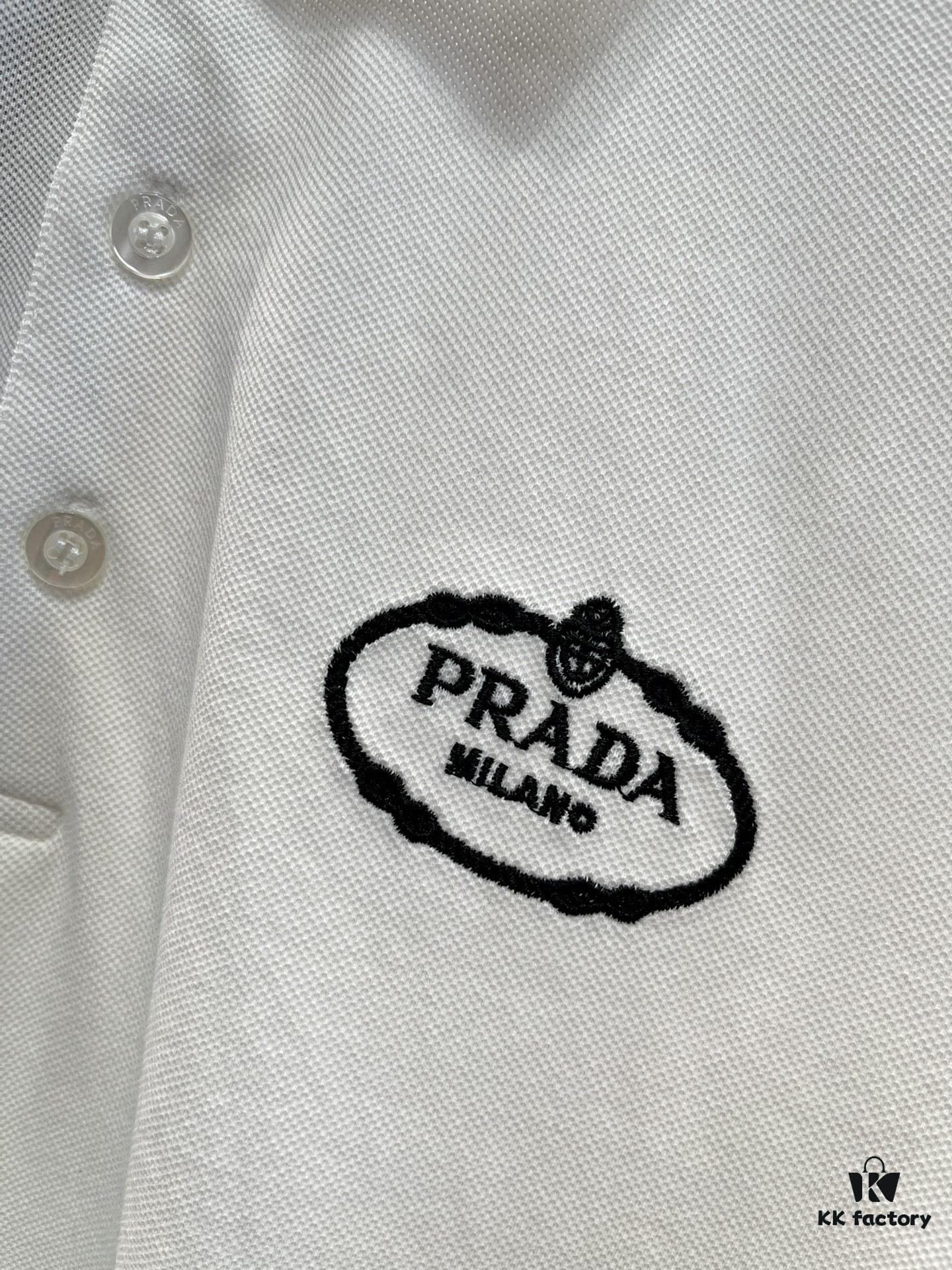 PRADA 2025S New Arrival Recommended Classic Embroidered Polo Shirt