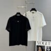 PRADA New Arrival Unisex T-Shirt 25S – Official Website Launch, 3D Embroidered Logo Design with Classic Leather Triangle Badge, Premium 40-Single 260g Cotton Fabric, Breathable and Comfortable, Essential Wardrobe Piece for Layering or Wearing Alone