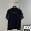 PRADA New Arrival Unisex T-Shirt 25S – Official Website Launch, 3D Embroidered Logo Design with Classic Leather Triangle Badge, Premium 40-Single 260g Cotton Fabric, Breathable and Comfortable, Essential Wardrobe Piece for Layering or Wearing Alone