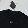 PRADA New Arrival Unisex T-Shirt 25S – Official Website Launch, 3D Embroidered Logo Design with Classic Leather Triangle Badge, Premium 40-Single 260g Cotton Fabric, Breathable and Comfortable, Essential Wardrobe Piece for Layering or Wearing Alone