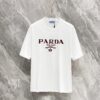 Prada 25SS New Arrival Round Neck T-Shirt! Must-Have for Trendsetters! Custom 3D Rubber Logo on Chest, Classic Colors with Stylish Appeal, Youthful and Vibrant Look! Crafted from 280g High-Quality Cotton, Exceptionally Comfortable to Wear and Touch, Smooth and Premium Feel!