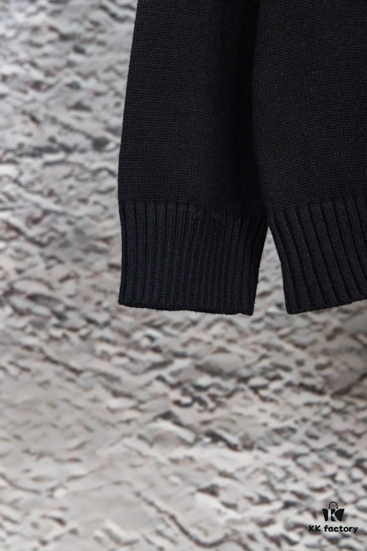 Prada Jacquard Letter Knit Sweater Coat Y077