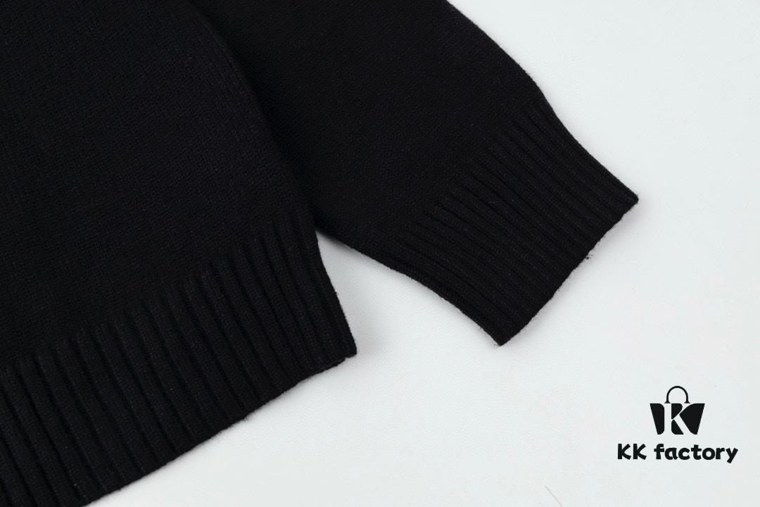 Prada Jacquard Letter Knit Sweater Coat Y077