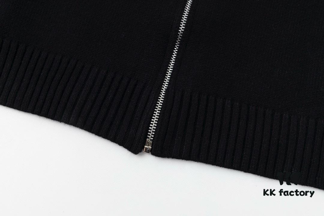 Prada Jacquard Letter Knit Sweater Coat Y077