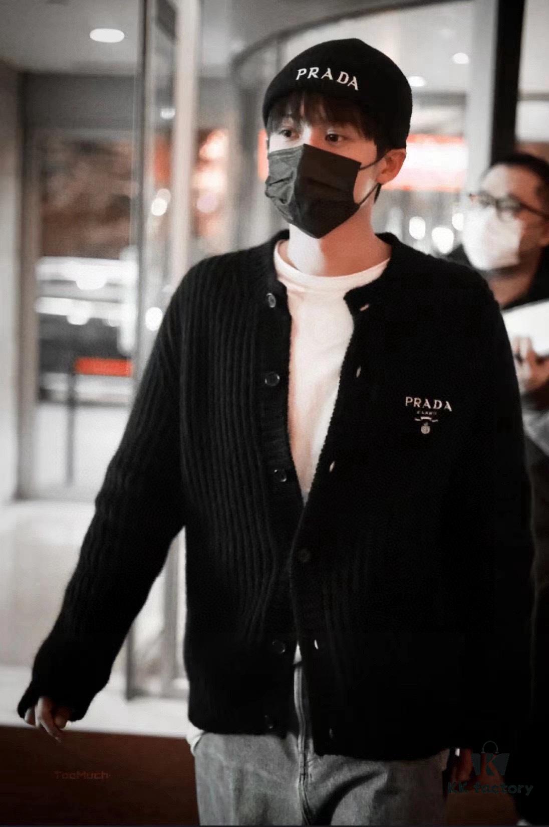 PRADA Wool Cardigan with Chunky Knit, Authentic Original Design