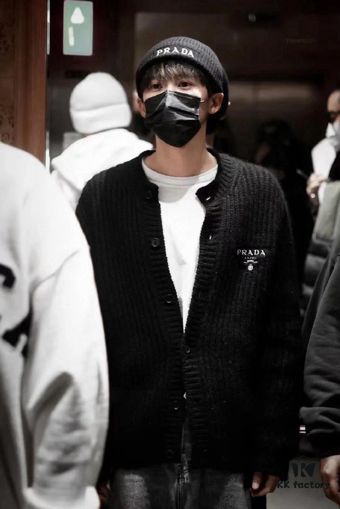 PRADA Wool Cardigan with Chunky Knit, Authentic Original Design