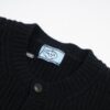 PRADA Wool Cardigan, Coarse Knit, Premium Craftsmanship, Imported Yarn with Soft Finish, Embroidered Chest Logo, Authentic Reproduction