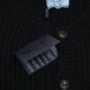 PRADA Wool Cardigan, Coarse Knit, Premium Craftsmanship, Imported Yarn with Soft Finish, Embroidered Chest Logo, Authentic Reproduction