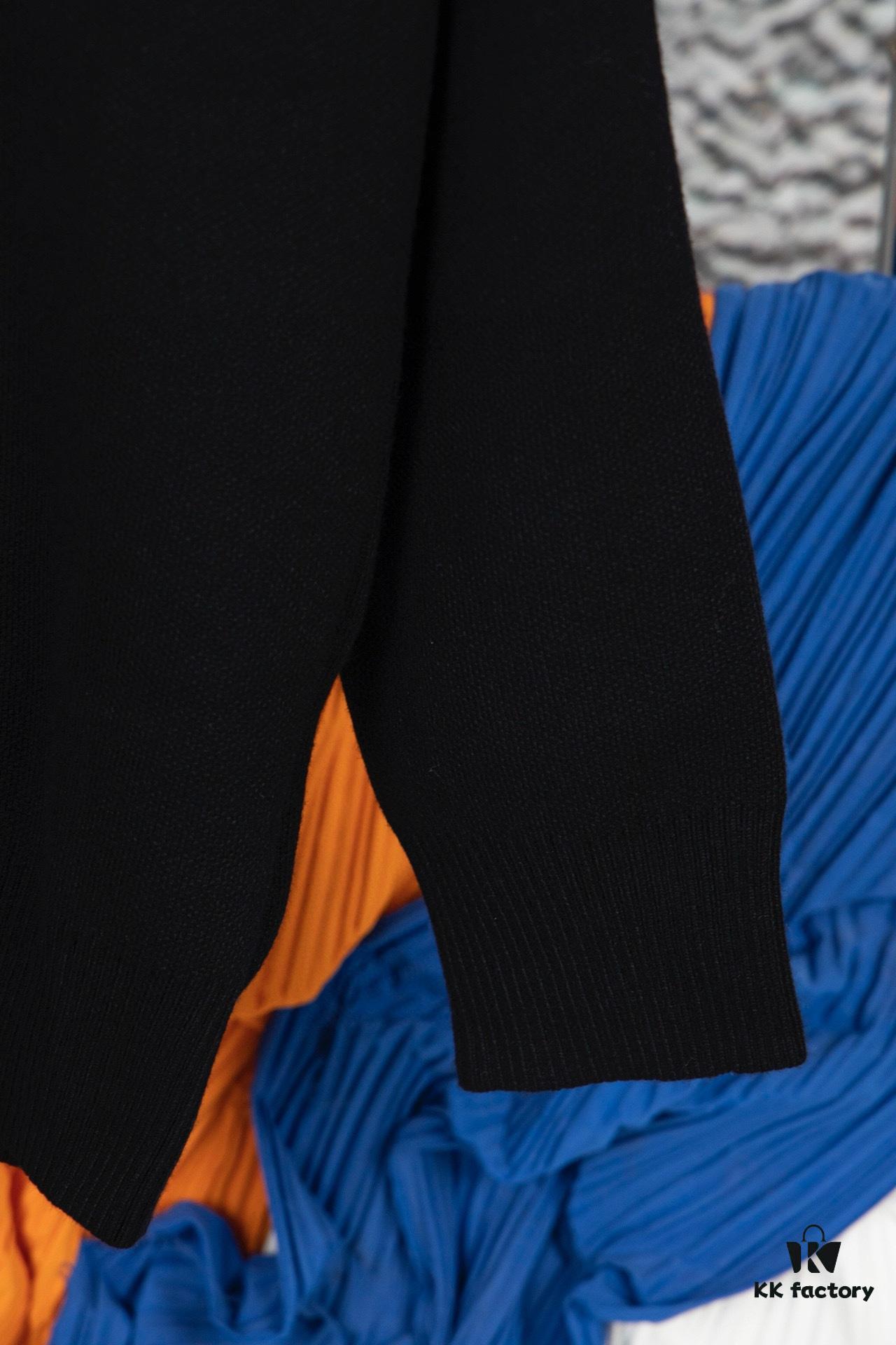 PRADA/Prada 22SS Triangle Logo Pocket Knit Long-Sleeve Sweater