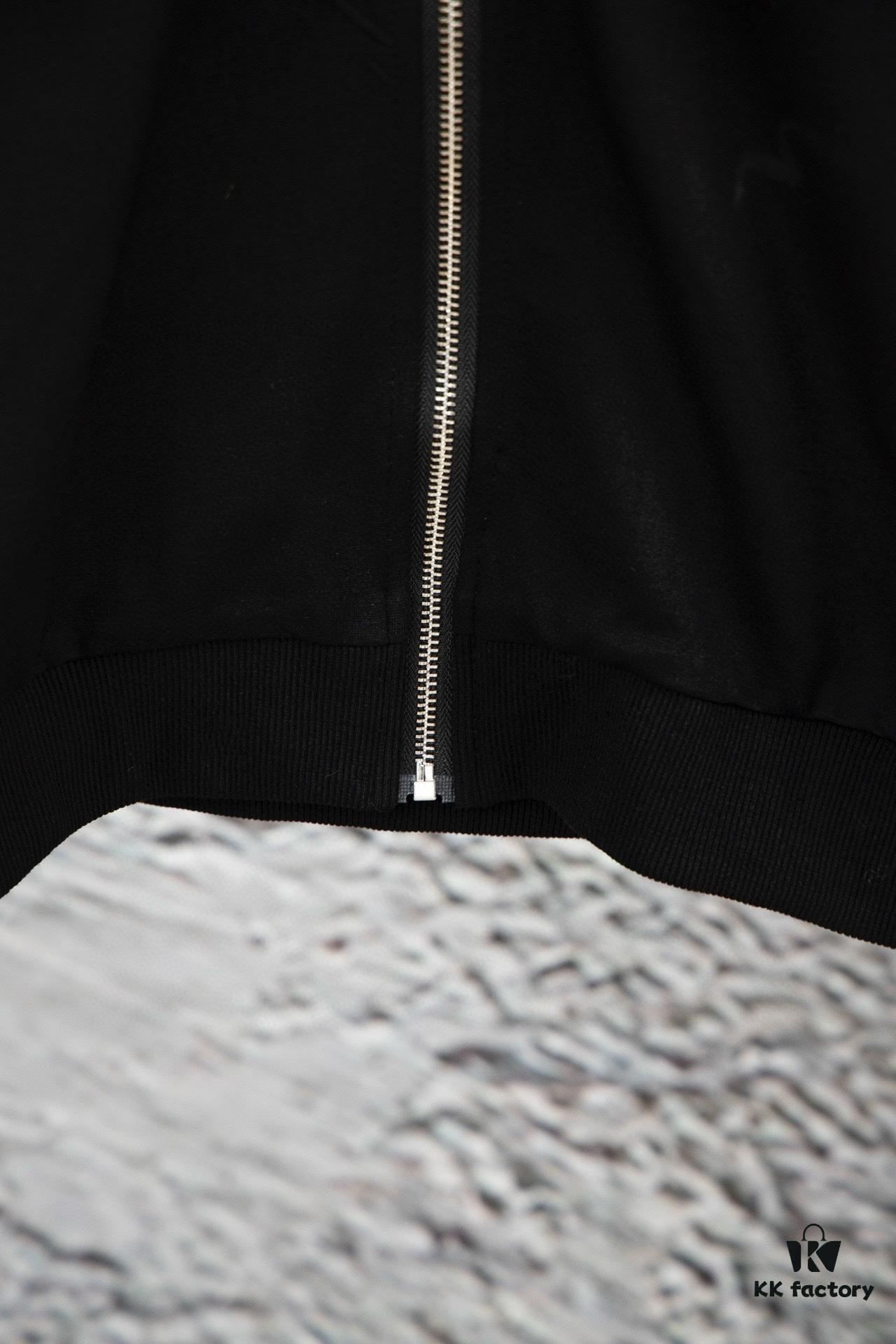 New PRADA Triangle Logo Patched Stand Collar Jacket Unisex Couples Style