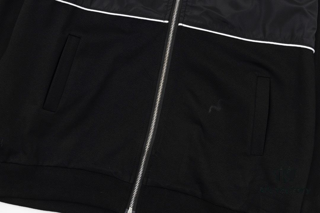 New PRADA Triangle Logo Patch Stand Collar Jacket Unisex Couple Style