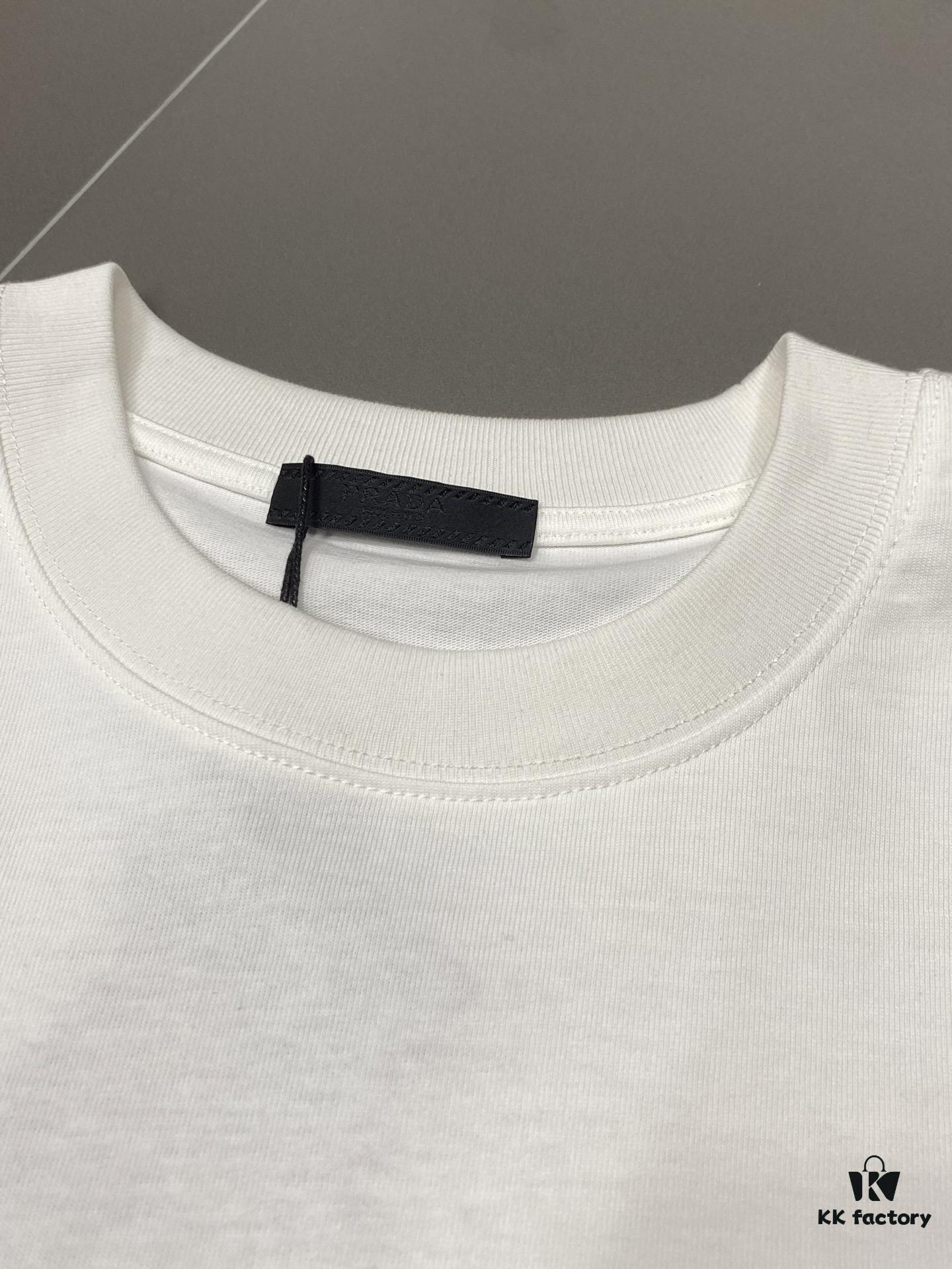 Prada Men's Casual Short-Sleeve T-Shirt, Exclusive New Arrival, Original Order, High-End Custom, Premium Quality, Fashionable and Versatile Bestseller