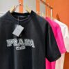 PRADA 2025 Spring/Summer New Short Sleeve T-Shirt! Runway-Inspired Fashion Casual Tee with Signature Logo Design! Premium 260g 100% Cotton Fabric, Soft and Skin-Friendly Texture, Exceptional Comfort and Breathability. A Gender-Neutral Unisex Style for Couples, Redefining Contemporary Fashion Elegance. Distinguished from Market Versions  ️ High-End Collection!