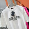 PRADA 2025 Spring/Summer New Arrival Short Sleeve T-Shirt! Runway-Inspired Fashion Casual Tee with Signature Logo Design! Premium 260g 100% Cotton Fabric, Soft and Skin-Friendly Texture, Exceptional Comfort and Breathability – Truly Irresistible in Person! Gender-Neutral Unisex Style for Couples, Redefining Contemporary Fashion Elegance! Distinguished from Standard Market Versions  ️ High-End Collection!