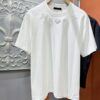 PRADA 2025 Spring/Summer New Short Sleeve T-Shirt! Runway Design Fashion Casual Tee with Signature Logo – Soft 100% Cotton, Unisex Loose Fit