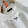 PRADA 2025 Spring/Summer New Short Sleeve T-Shirt! Runway Design Fashion Casual Tee with Signature Logo – Soft 100% Cotton, Unisex Loose Fit
