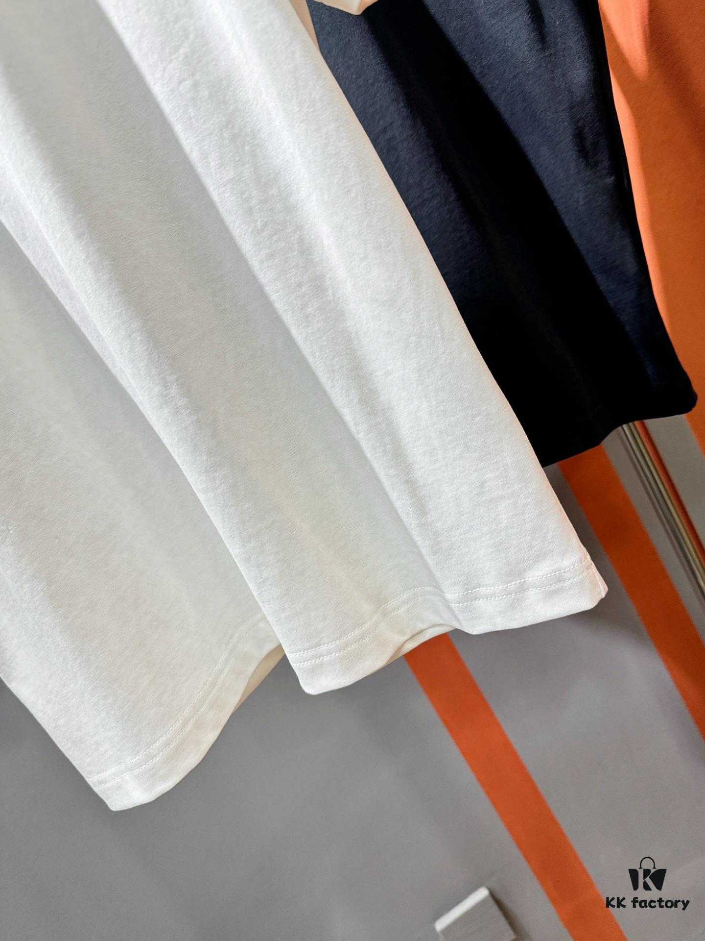 PRADA 2025 Spring/Summer New Short Sleeve T-Shirt! Runway Design Fashion Casual Tee with Signature Logo – Soft 100% Cotton, Unisex Loose Fit