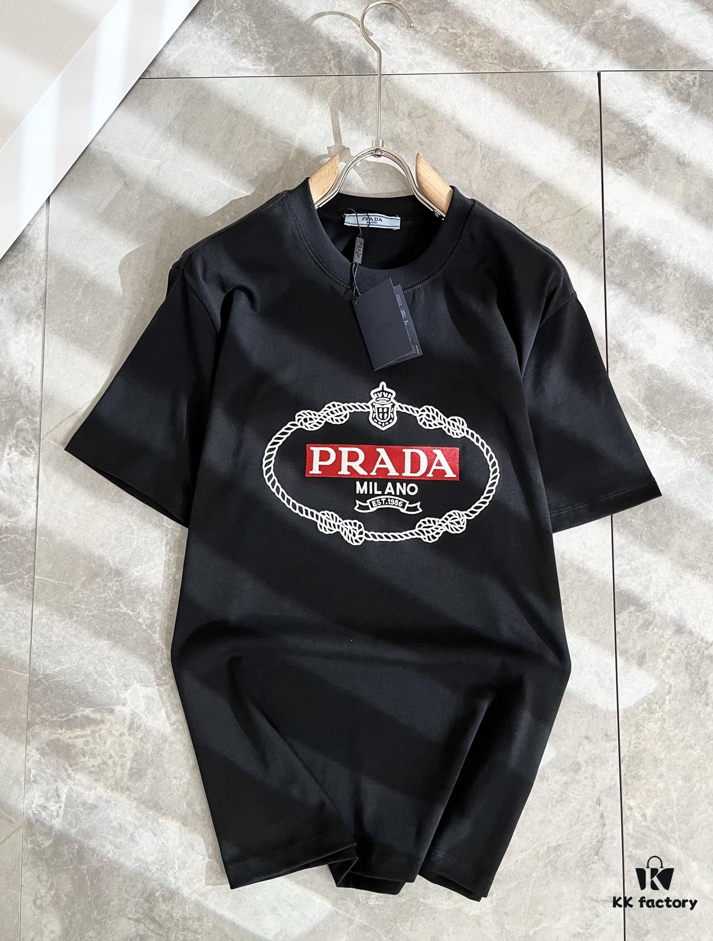 PRADA 2025 Spring/Summer New Unisex Short-Sleeve T-Shirt, Exclusive Online Launch