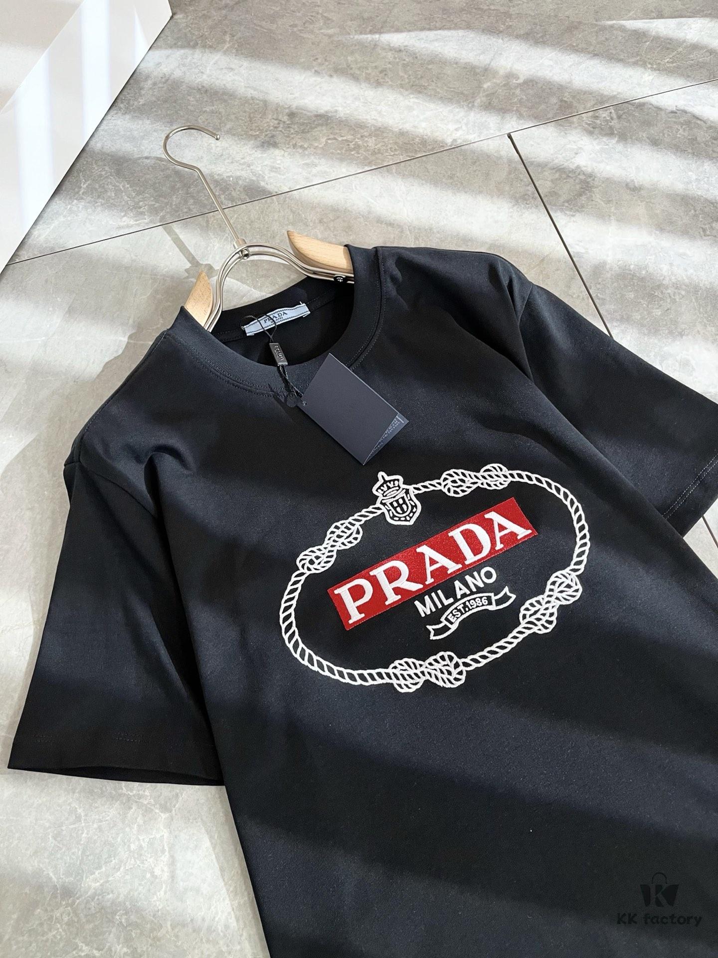 PRADA 2025 Spring/Summer New Unisex Short-Sleeve T-Shirt, Exclusive Online Launch