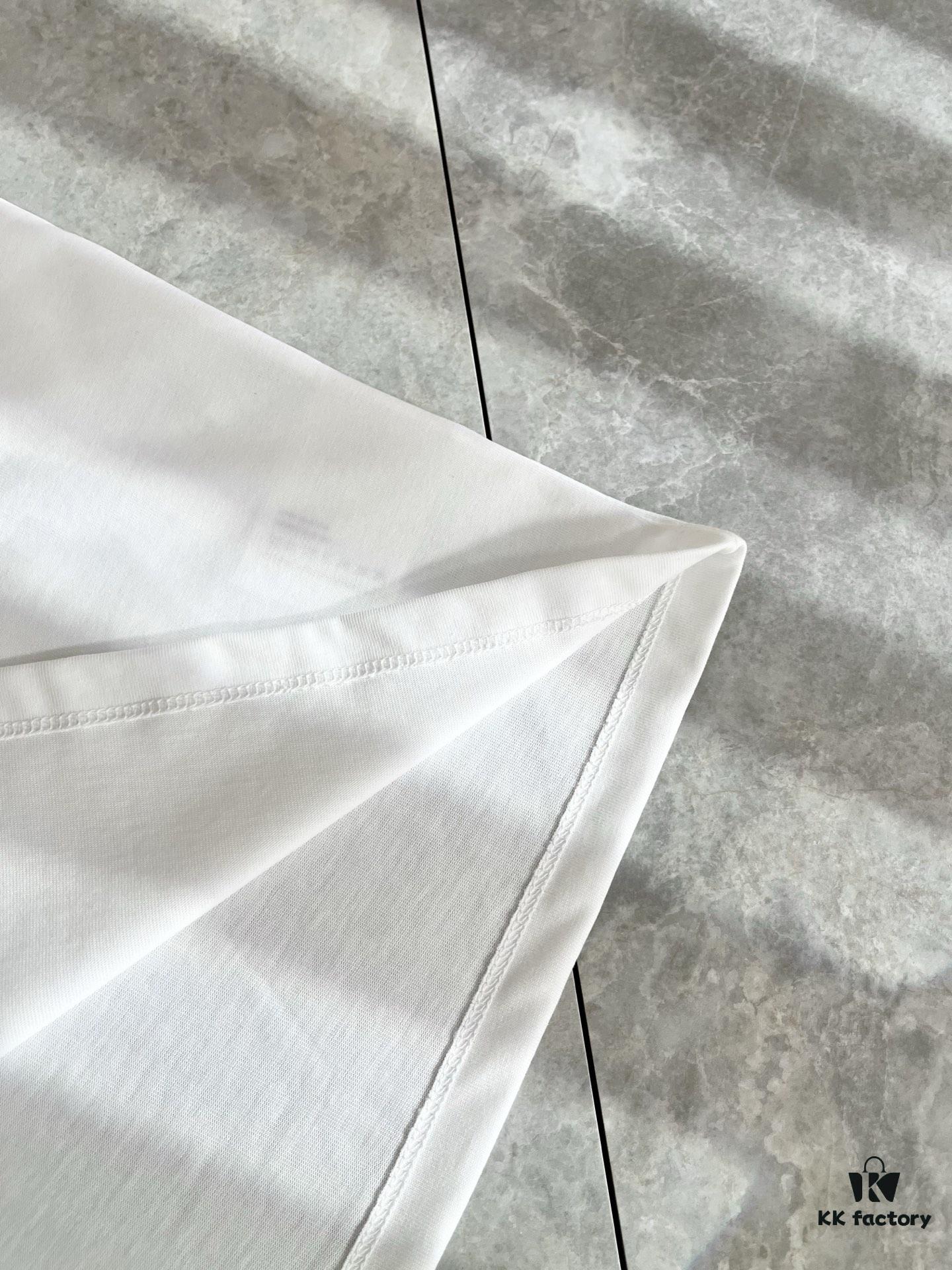 PRADA 2025 Spring/Summer New Unisex Short Sleeve T-Shirt, Exclusive Launch – Classic and Fashionable Design with Signature Logo Embroidery, Made from 100% Imported Pure Cotton