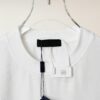Prada High-End SS25 Spring/Summer Collection, In-Store Exclusive, Premium Channel Release, Embroidered Logo Relief Series, Crew Neck Short-Sleeve T-Shirt with Slightly Relaxed Fit