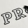 Prada High-Version SS25 Spring/Summer Collection, In-Store Exclusive, Channel Luxury Item, Embroidered Logo Relief Series, Slightly Oversized Round-Neck Short-Sleeve T-Shirt