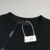 Prada High-Version SS25 Spring/Summer Collection, In-Store Stock, Premium Channel Release, Embroidered Relief Letter Design, Crew Neck Short-Sleeve T-Shirt with Slightly Relaxed Fit