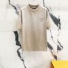PRADA/Prada 320g Washed Short Sleeve T-Shirt with Minimalist Triangular Logo Embroidery